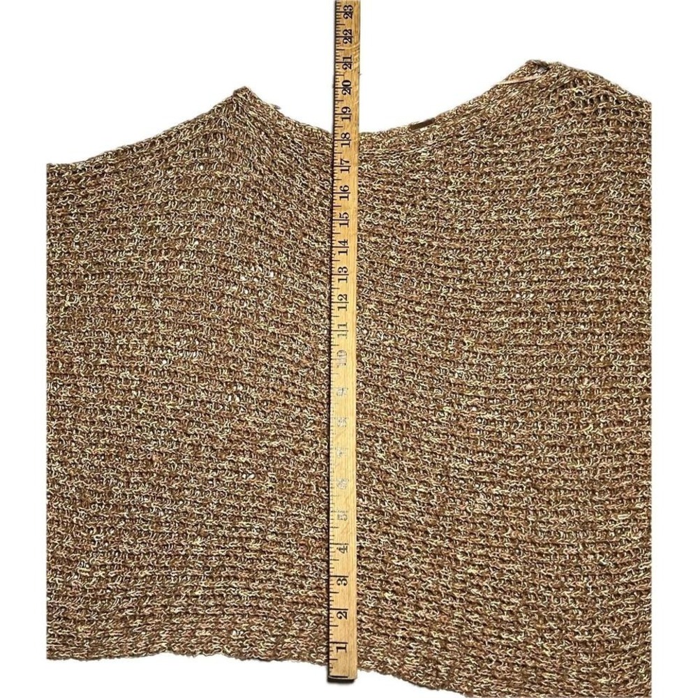 FREE PEOPLE Womens sz M Brown Knit Off Shoulder  Sweater - Picture 5 of 7